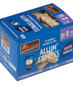 Woodstock Allume-feu Rouleaux Laine de Bois x 32